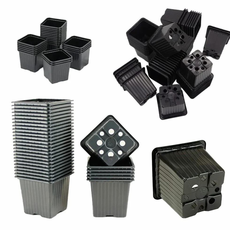 HYDROPLANETE Godets pour Semis 7x7 8x8 9x9cm Lots de 24 50 100 1000 Pots Plastique Réutilisable
