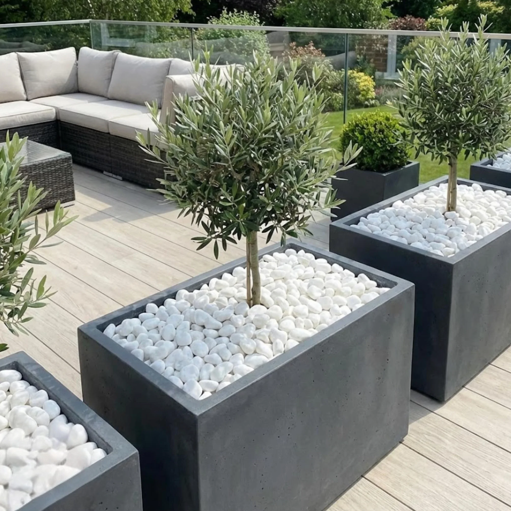 Pierres décoratives blanches Thassos 10 kg 2-4 cm pour jardin allées pots de fleurs