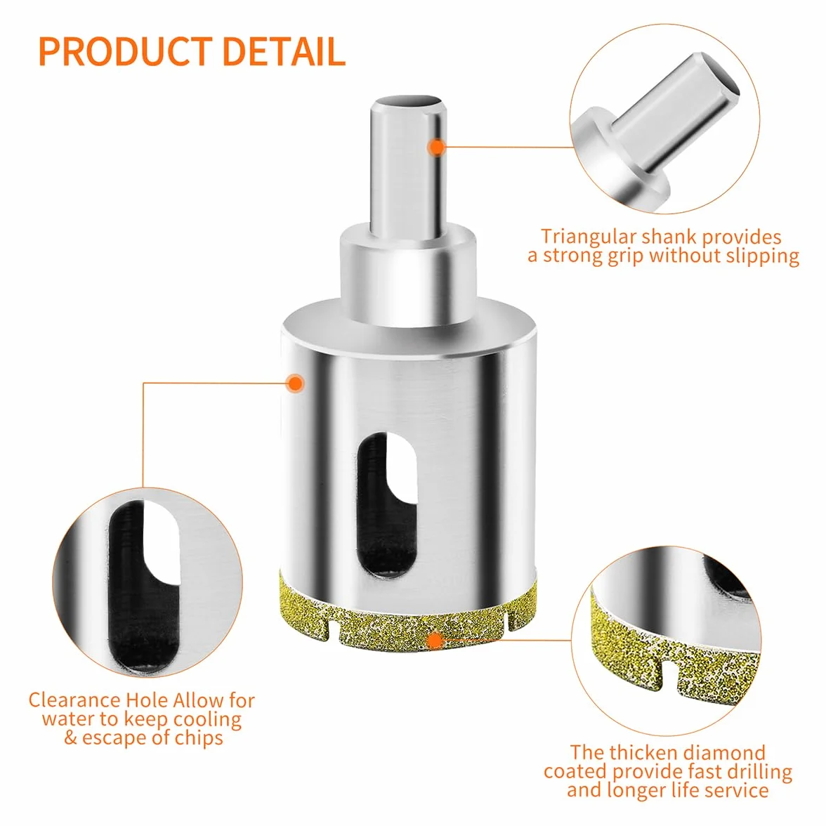 Meccion 30mm Scie Cloche Diamantée avec Mèche Pilote, Foret Trépan Diamant pour Carrelage, Porcelaine, Verre, Marbre et Céramique