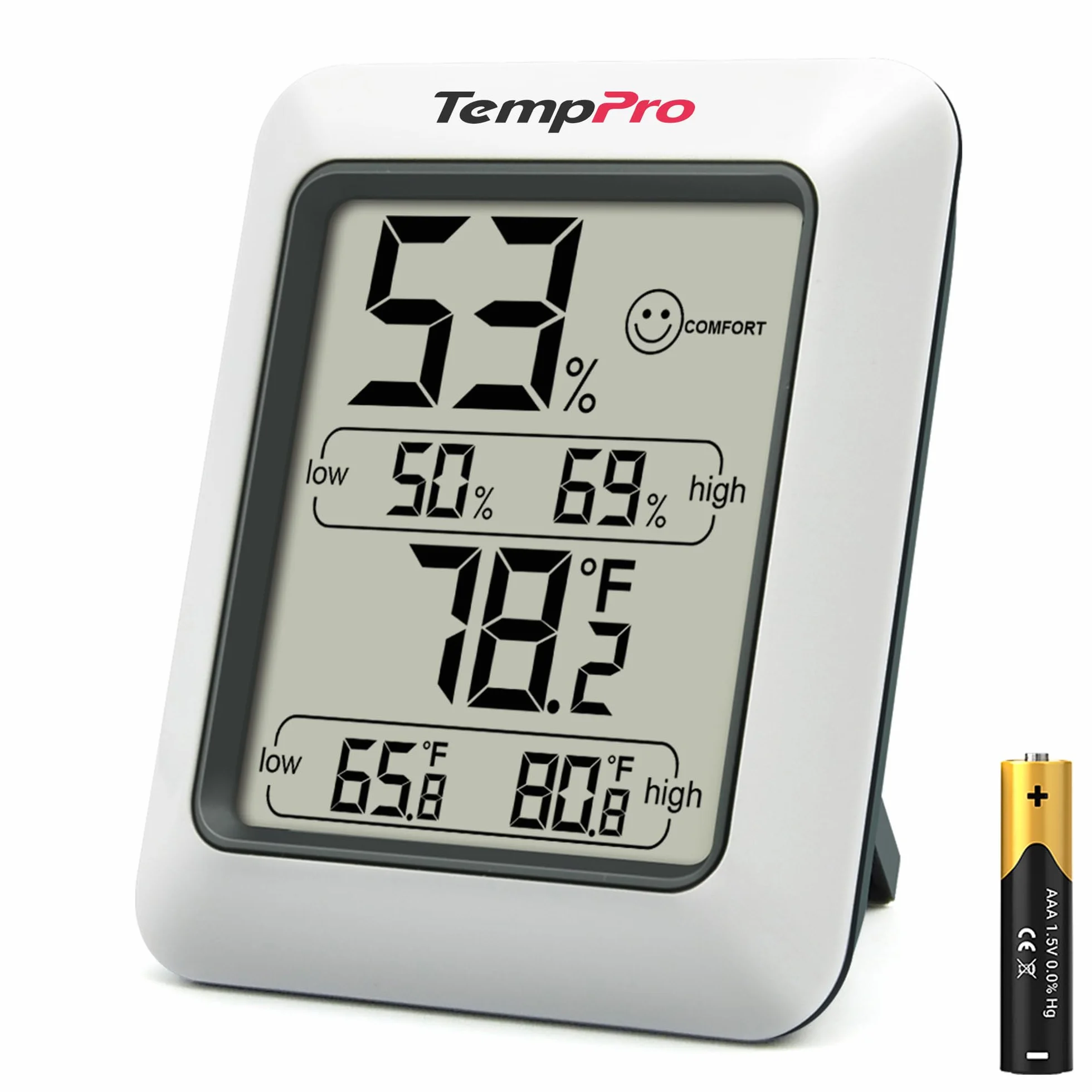 ThermoPro TP50 Hygromètre Numérique Thermomètre Intérieur avec Moniteur d'Humidité et de Température