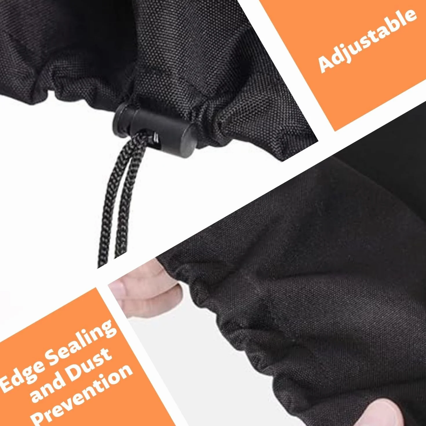 Housse Plancha Extérieur Barbecue 55 x 55 x 27 cm Tissu Oxford Noir Protection Imperméable Anti Poussière Cordon de Serrage