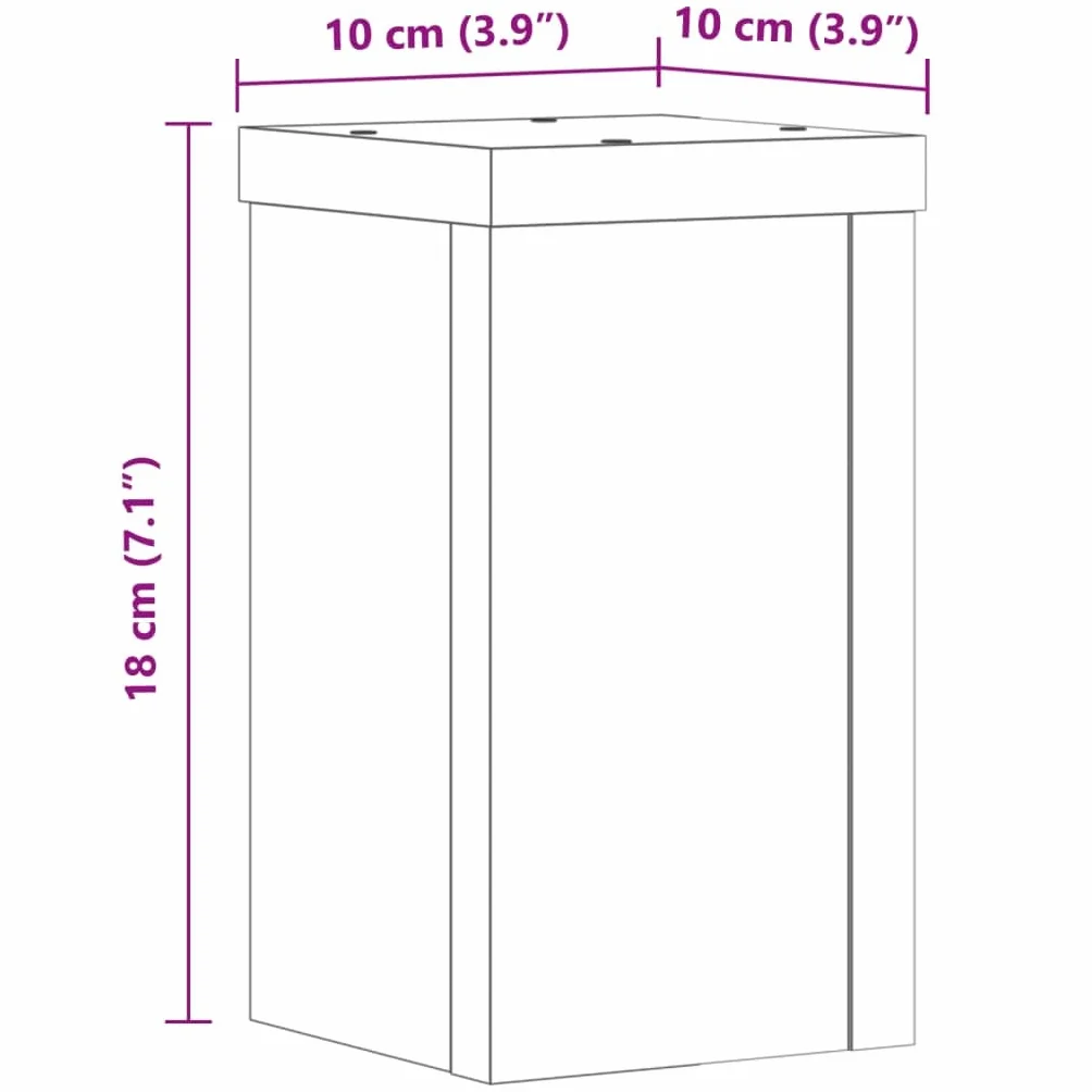 VidaXL Supports pour plantes 2 pcs vieux bois d'ingénierie