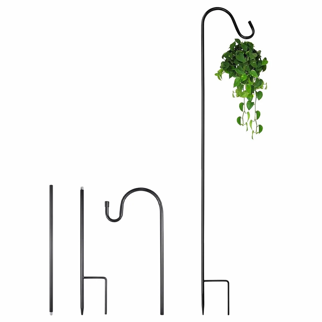 Crochets De Berger 80.5 cm Support Jardiniere Reglable pour Mangeoire Oiseaux Exterieur