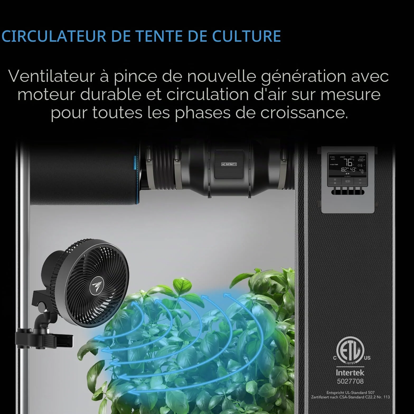 AC Infinity Advance Grow System 2x2 Tente de culture intégrée WiFi LED Samsung LM301H 2000D