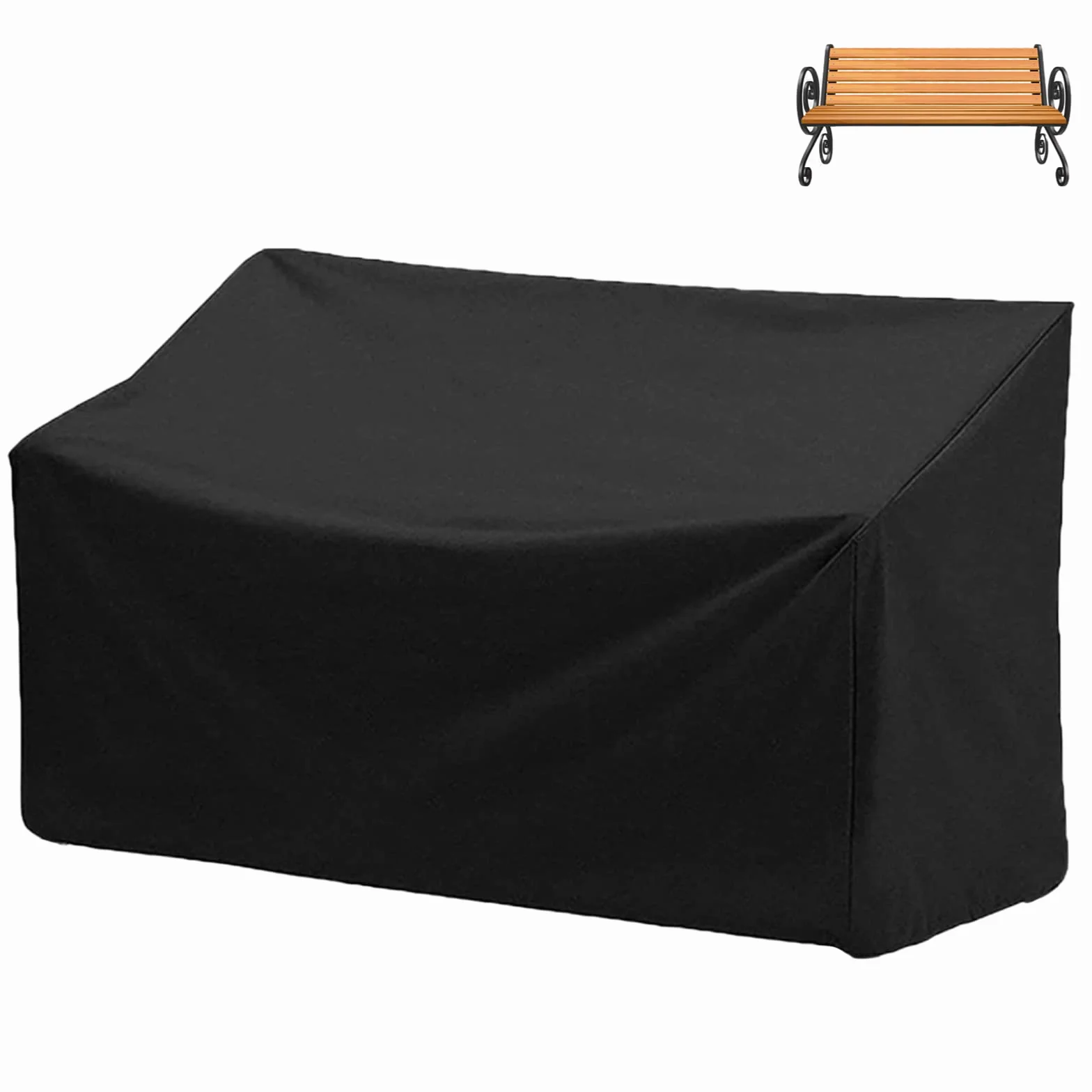 Housse de Banc d'extérieur 210D résistante aux intempéries 134 x 66 x 89 cm