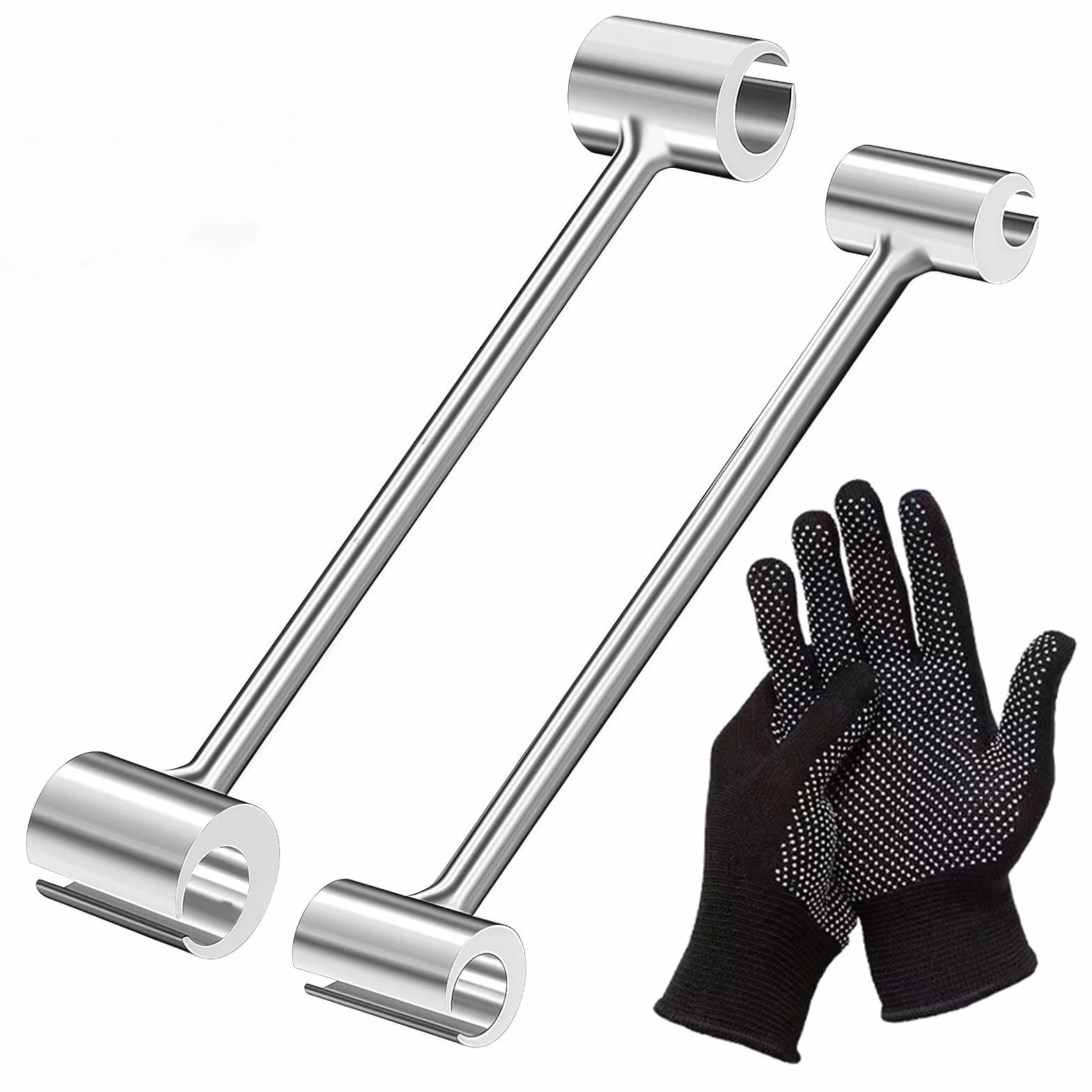 3 Pièces Cle de Reglage Gond Porte, 14-19mm/23-25mm Outil de Réglage de Charnières, Redresse Gond Porte Comprend des Gants Antidérapants, aux Portes Coupe Feu et aux Portes de Sécurité