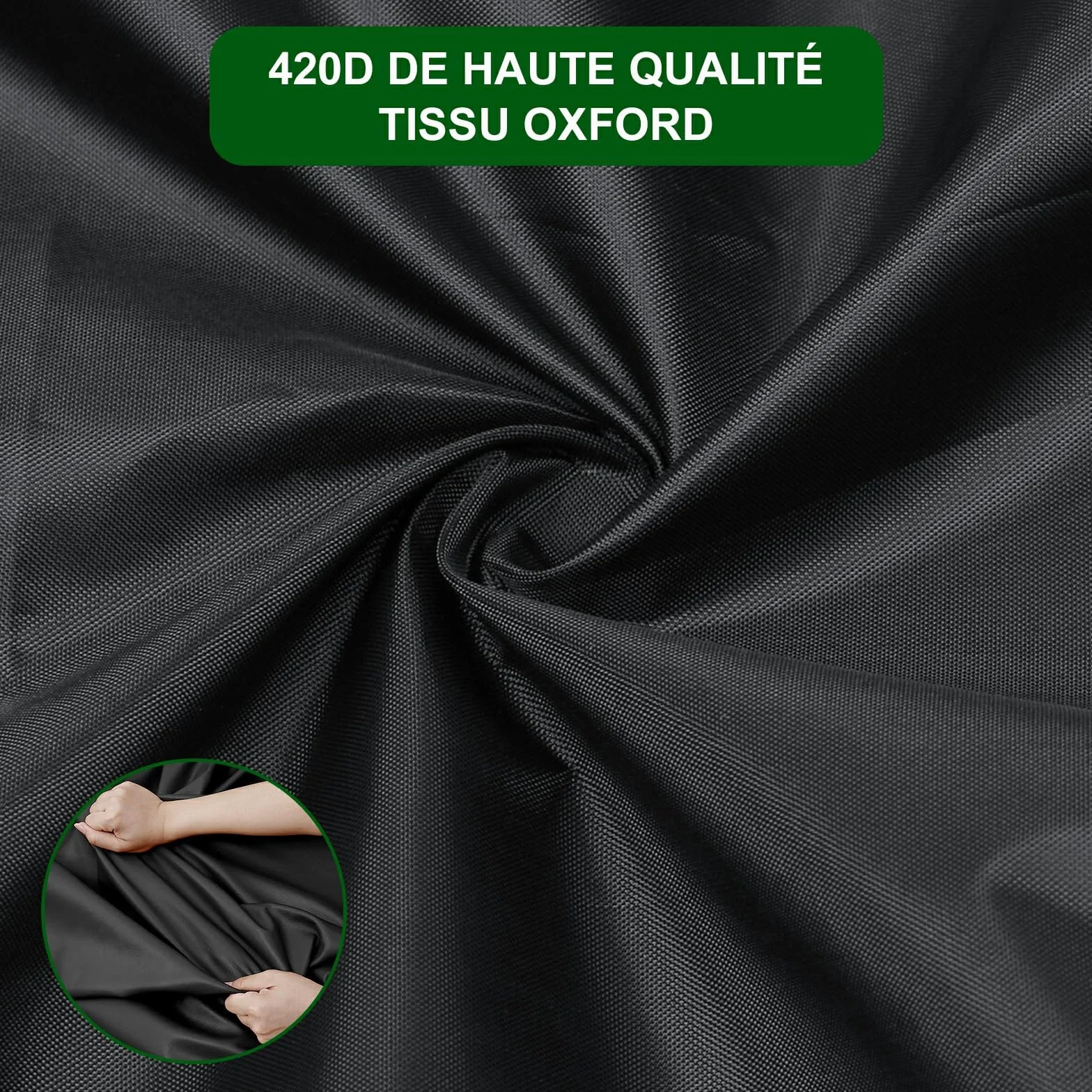 Housse de Protection pour Plancha 80x60x25 cm Imperméable Anti-UV Noir Universelle