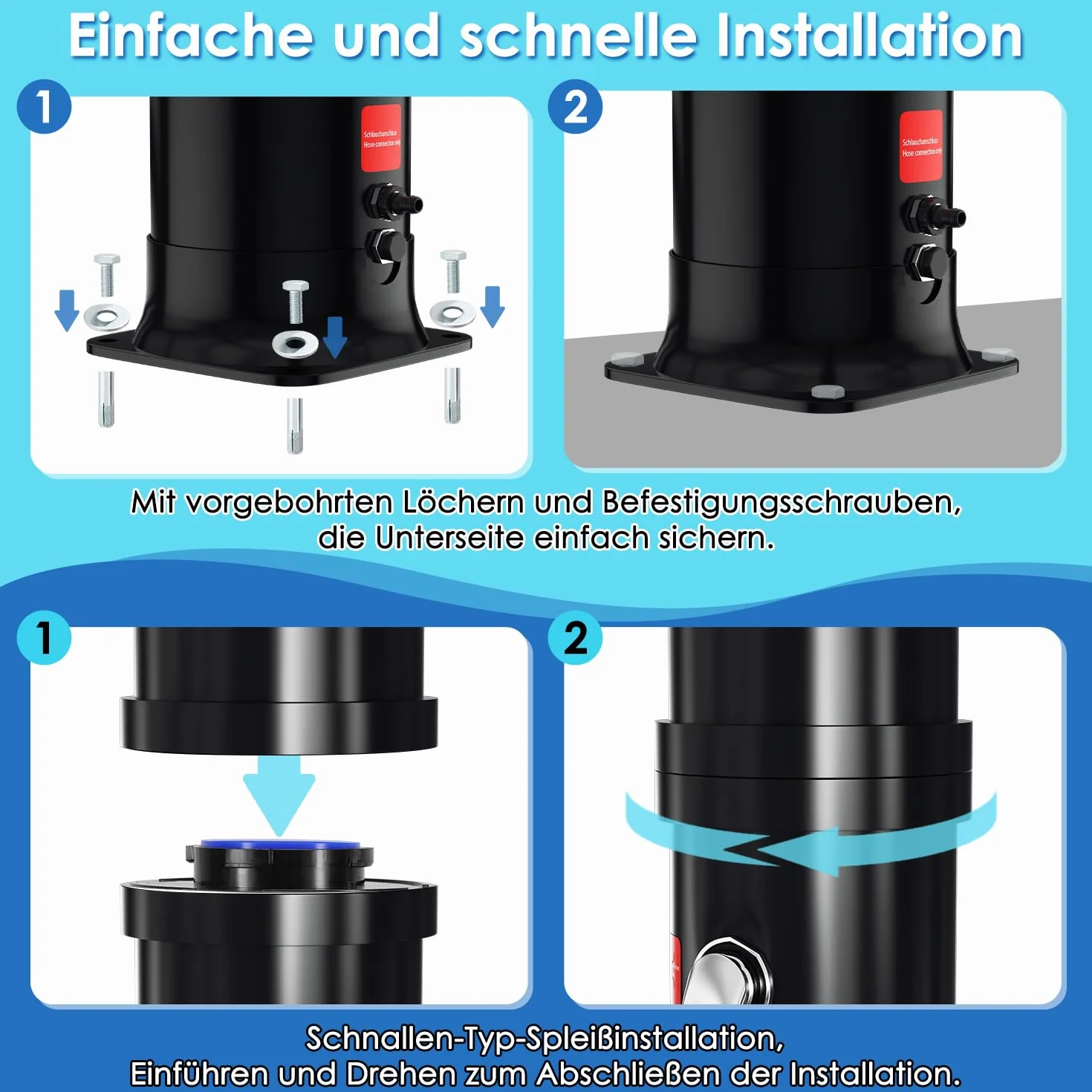 Douche Solaire Arquée 35 L avec Capot de Protection et Pommeau 360° Température Réglable 60°C
