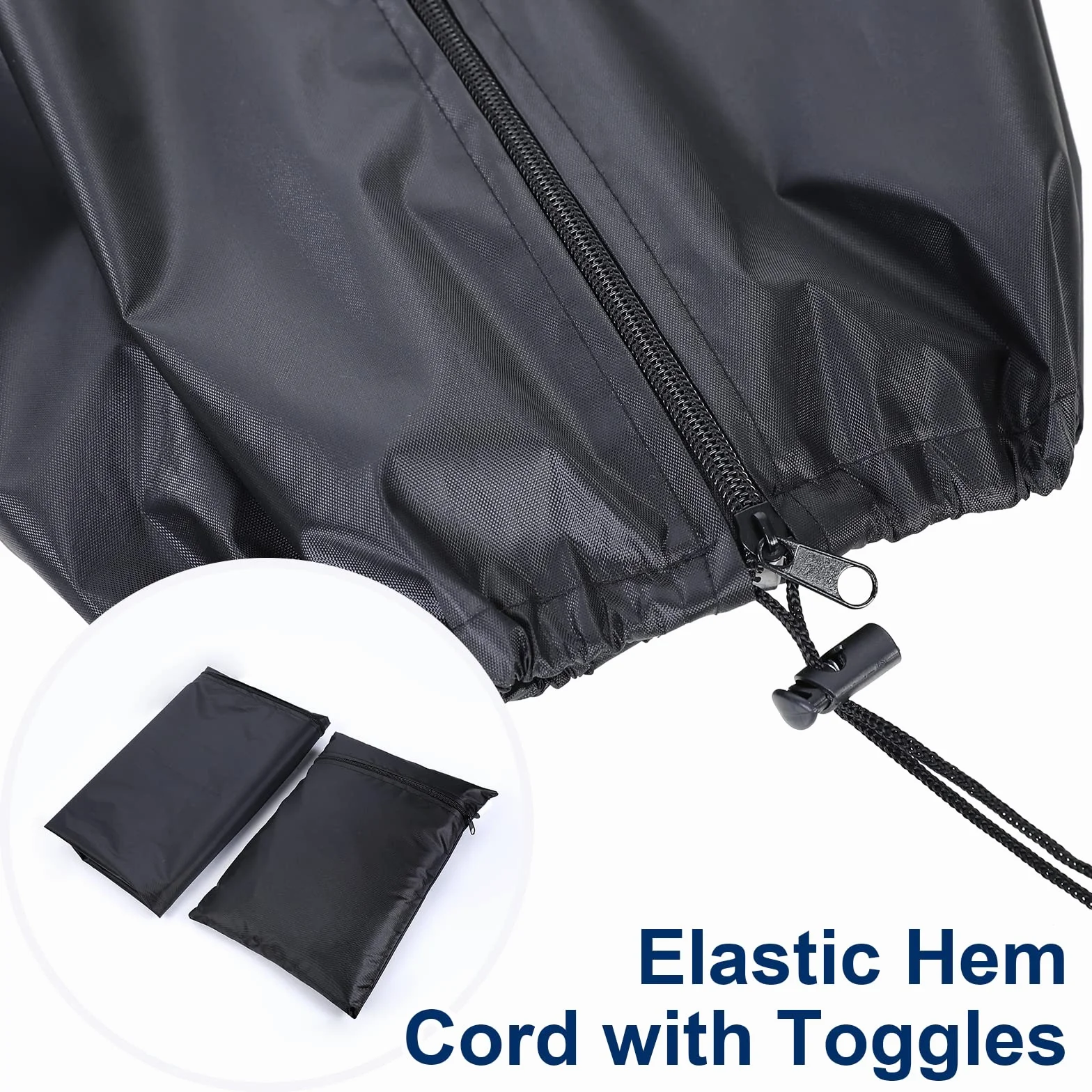Housse Parasol Droit Ø 300 cm, 210D Oxford Protection avec Sac de Rangement, Résistant aux Intempéries UV Neige