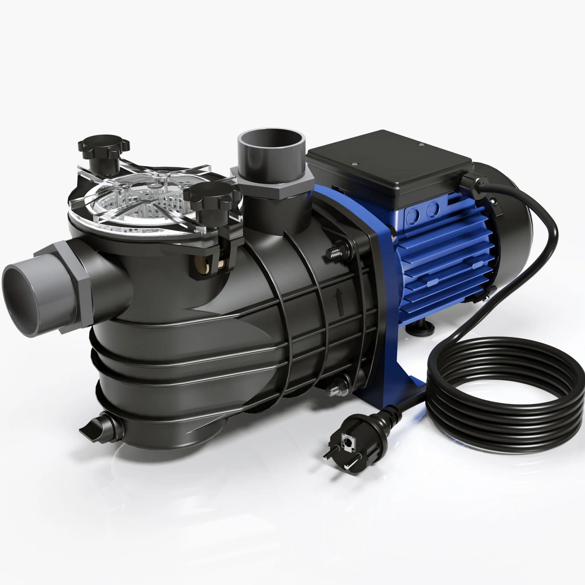 Wiltec Pompe piscine 1100 W – Débit 17700 l/h – Hauteur refoulement 15 m – Filtration Circulation Eau