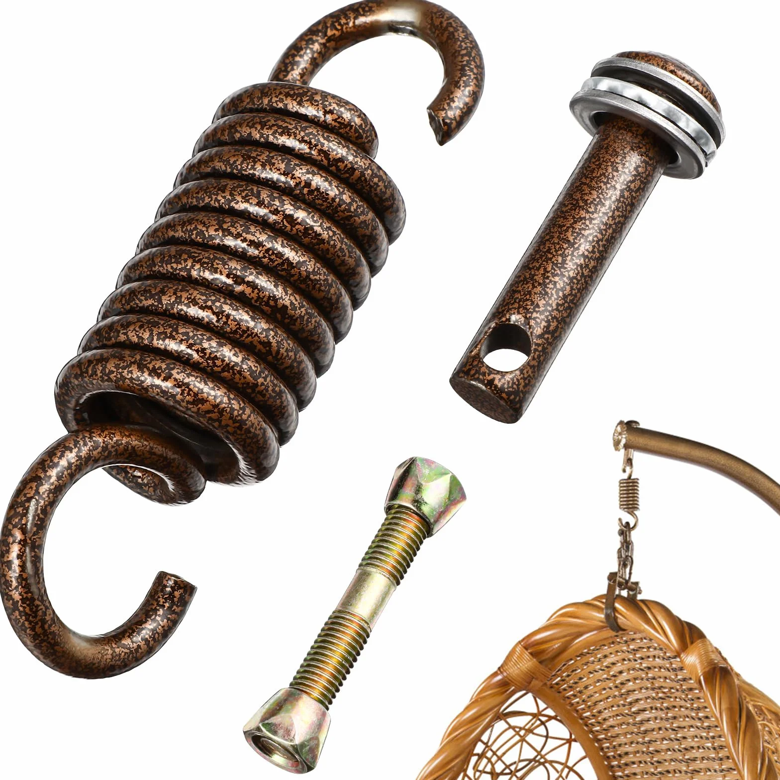 Cabilock Kit de Suspension Robuste pour Chaise Hamac avec Ressort Accessoires Intérieur Extérieur