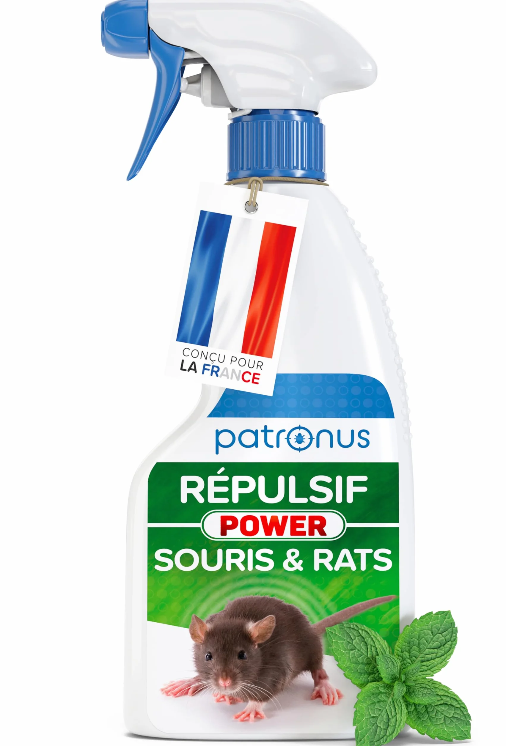 Patronus Répulsif Anti Souris Anti Rat 250ml – Intérieur Extérieur Non Tachant – Menthe Poivrée Ultra Concentrée