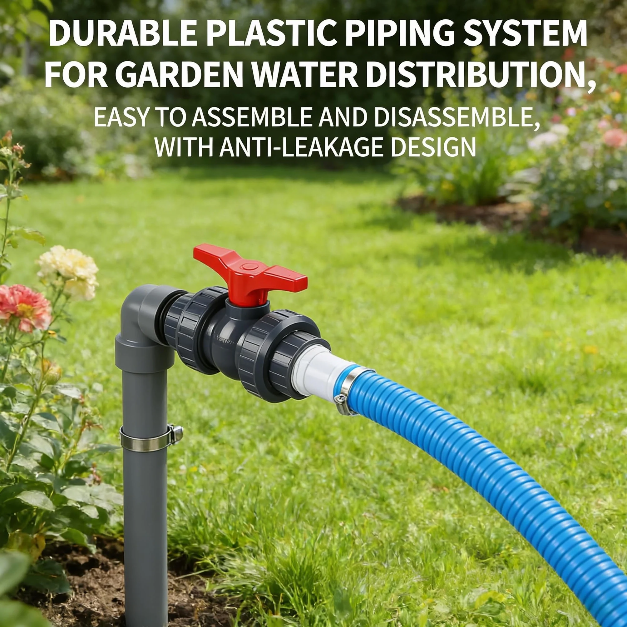 Kit de dérivation pour pompe à chaleur Ø 50 mm, tuyaux 32/38 mm, 3 robinets à boisseau sphérique