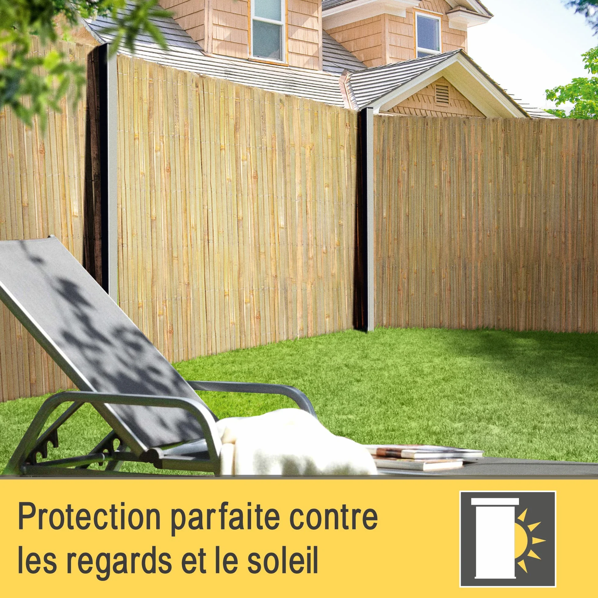 Sol Royal SolVision B89 Canisse Bambou 160x600cm FSC Brise Vue Jardin Protection Regards Vent Soleil