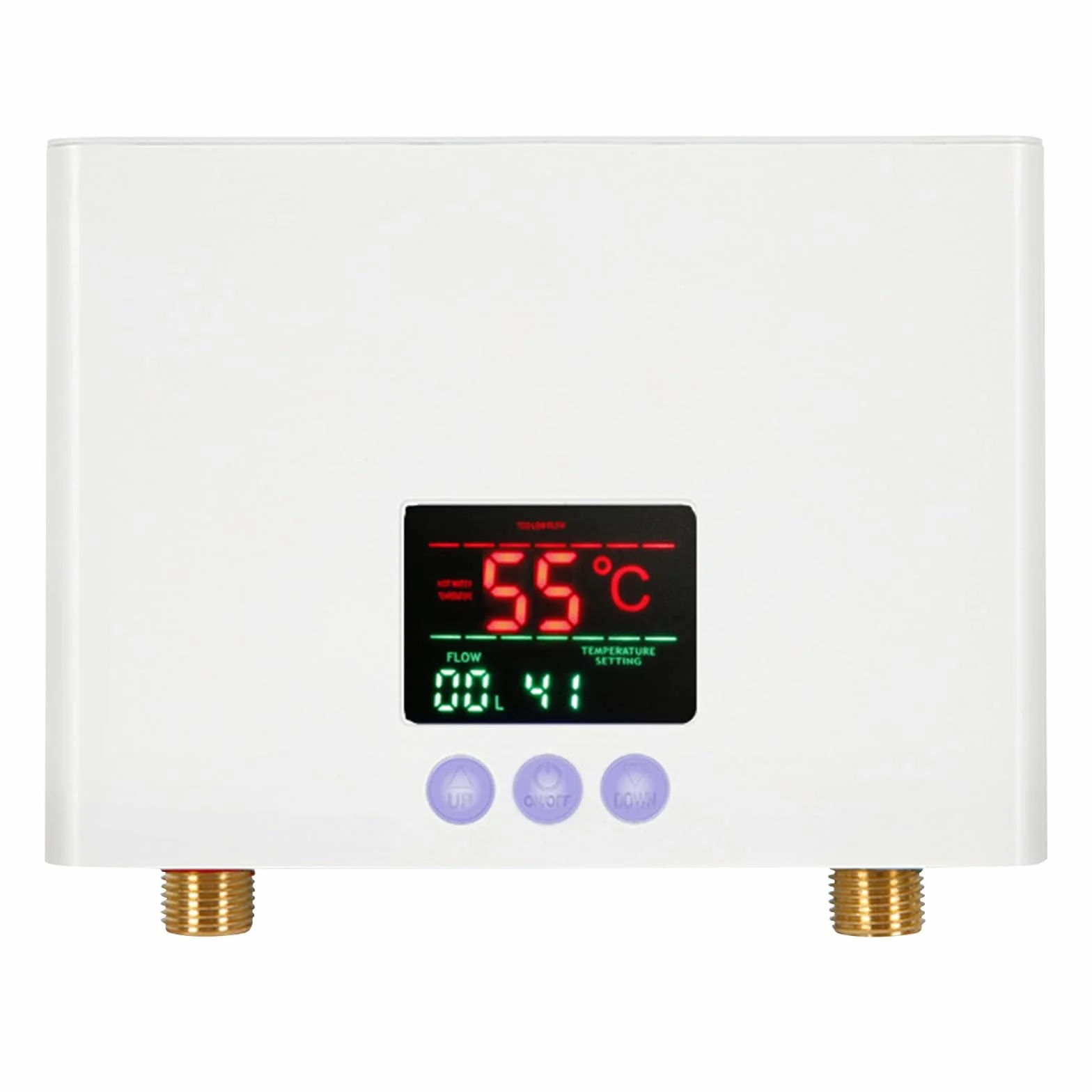 Chauffe-eau instantané électrique 5,5 kW écran LED réglage température 3 niveaux cuisine