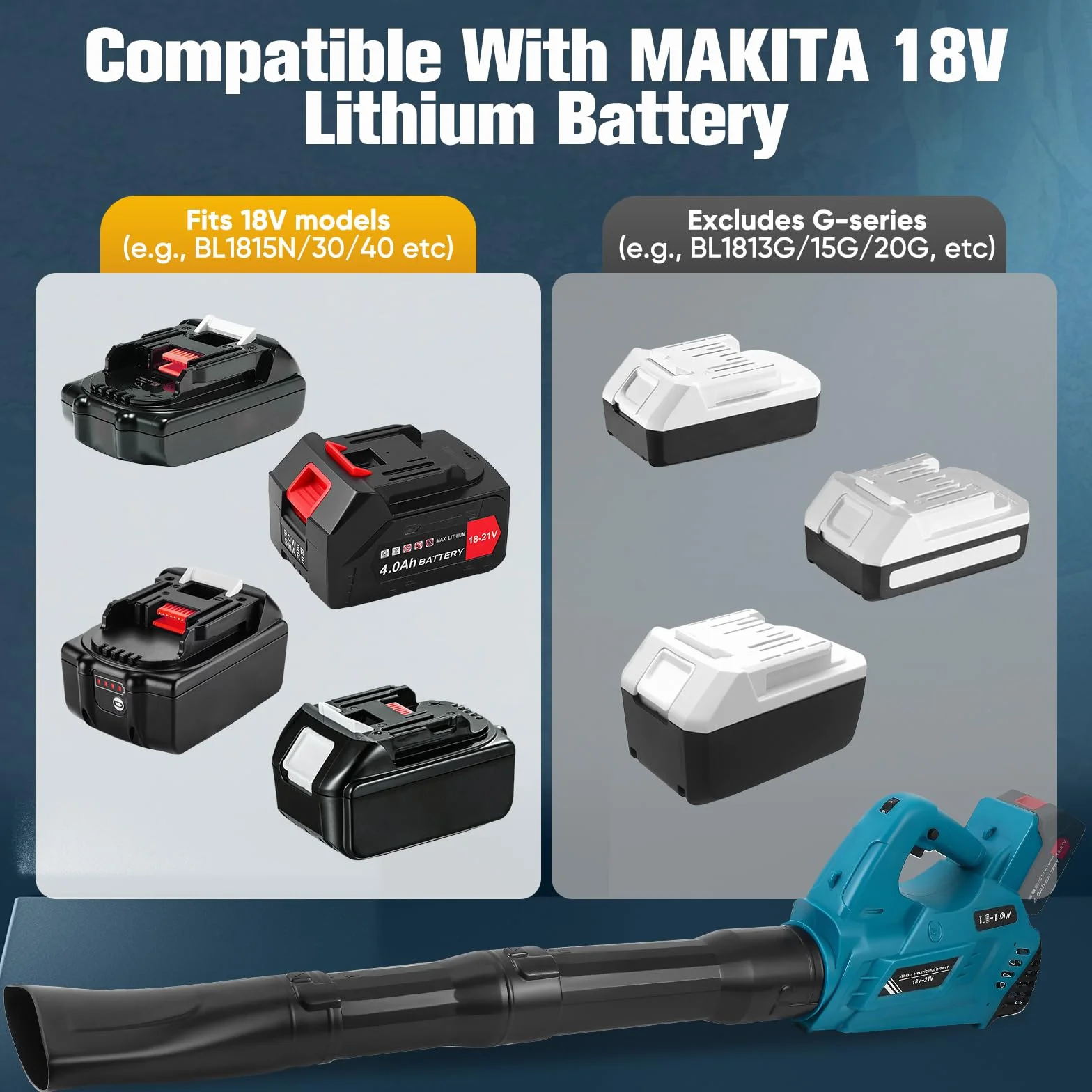 Makita 18V Souffleur Feuilles sans Fil 6 Vitesses 297 km/h