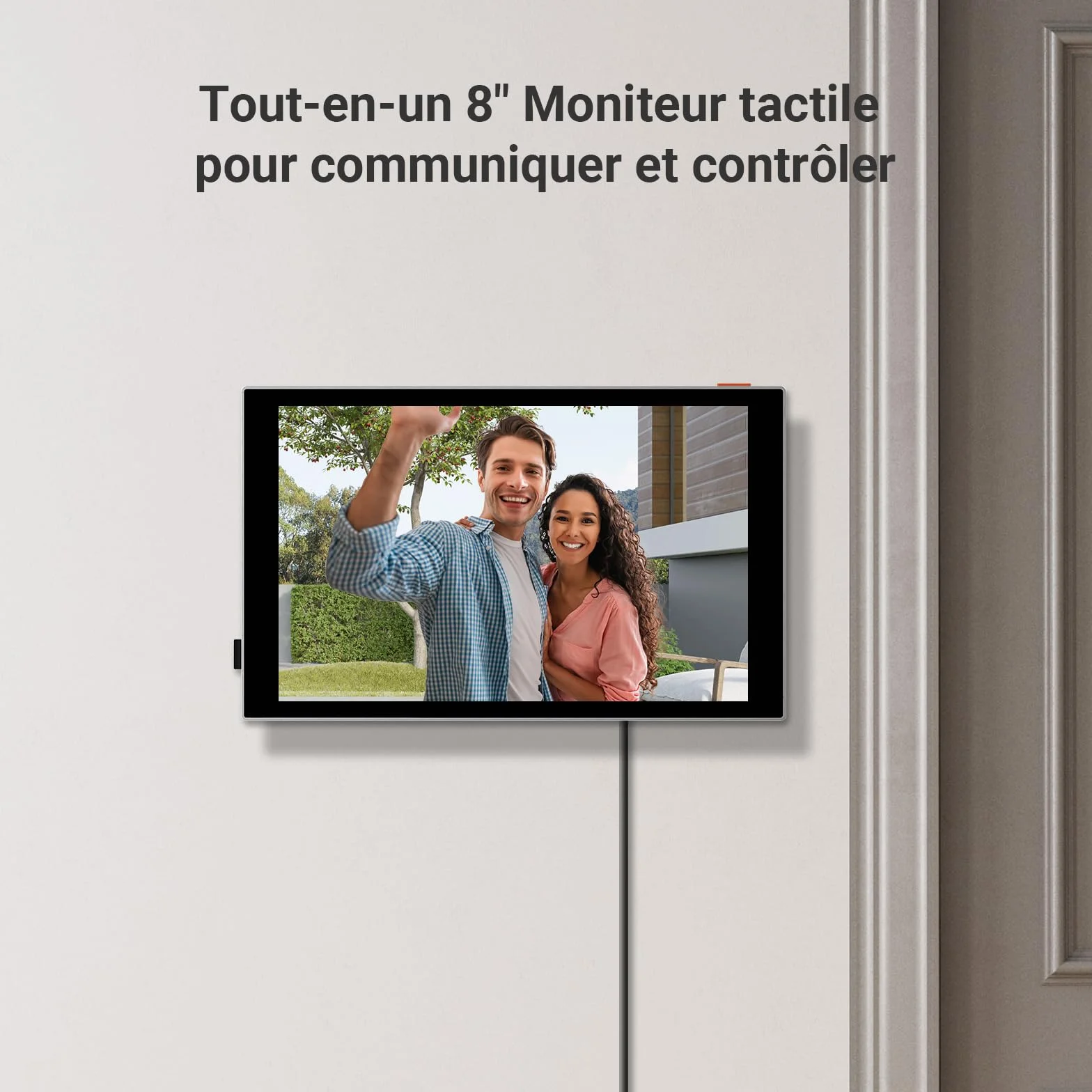 EZVIZ 4K Visiophone Connecté Interphone Vidéo, 8 Pouces Moniteur Tactile, Reconnaissance Paume/Visage, Unlock à Distance, 2 Fils, Détection Humaine, Option RFID, Étanche, WiFi bi-Bande, HP7 Pro