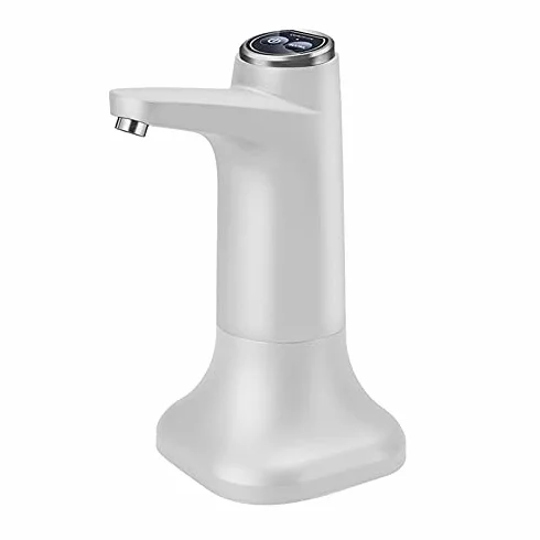 Distributeur d'eau électrique avec base, distributeur d'eau rechargeable par USB, pompe à eau automatique portable, distributeur d'eau pour la maison, la cuisine et le bureau (blanc)