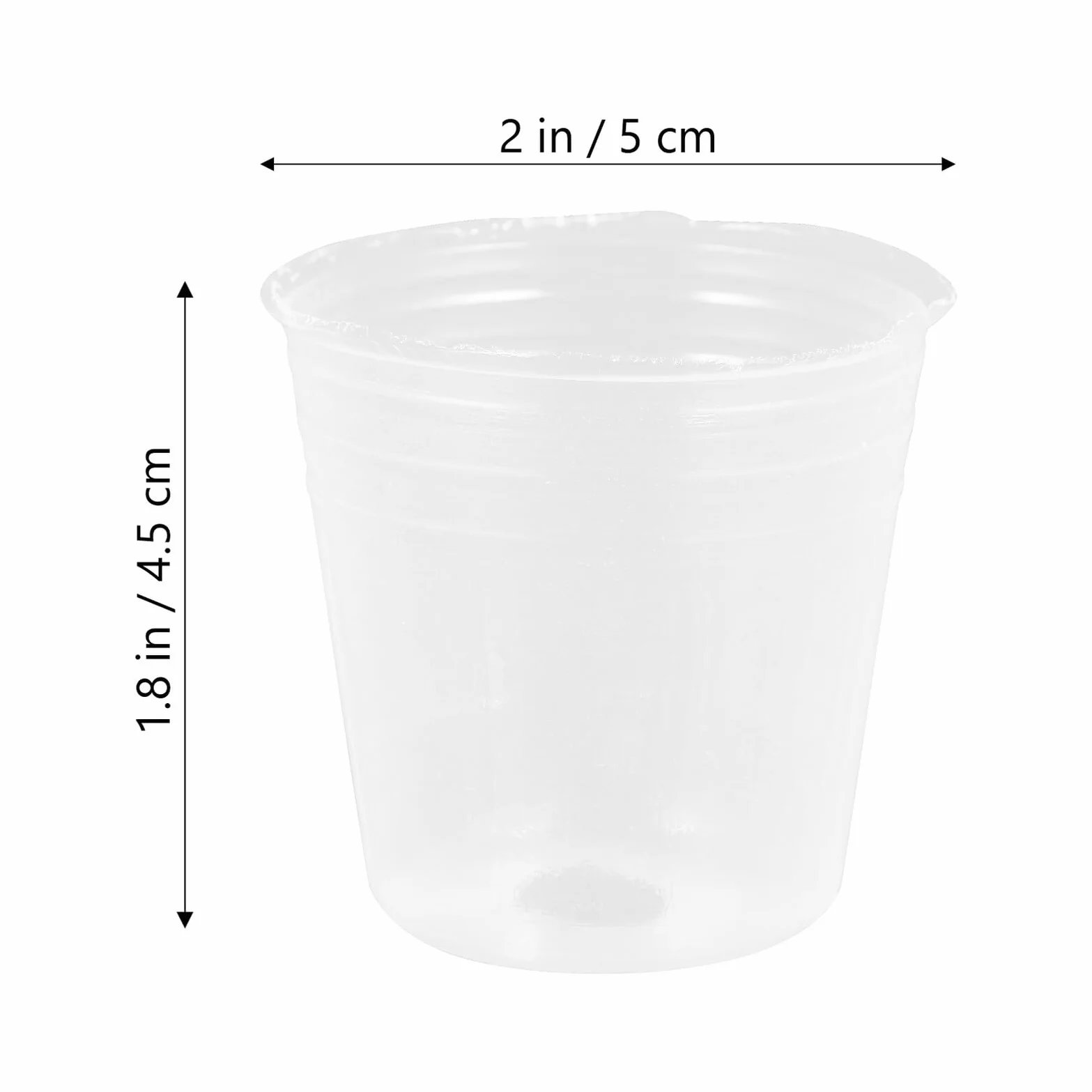 Pots de Pépinière Transparents Lot de 50 Plastique PP pour Orchidées et Plantes Succulentes