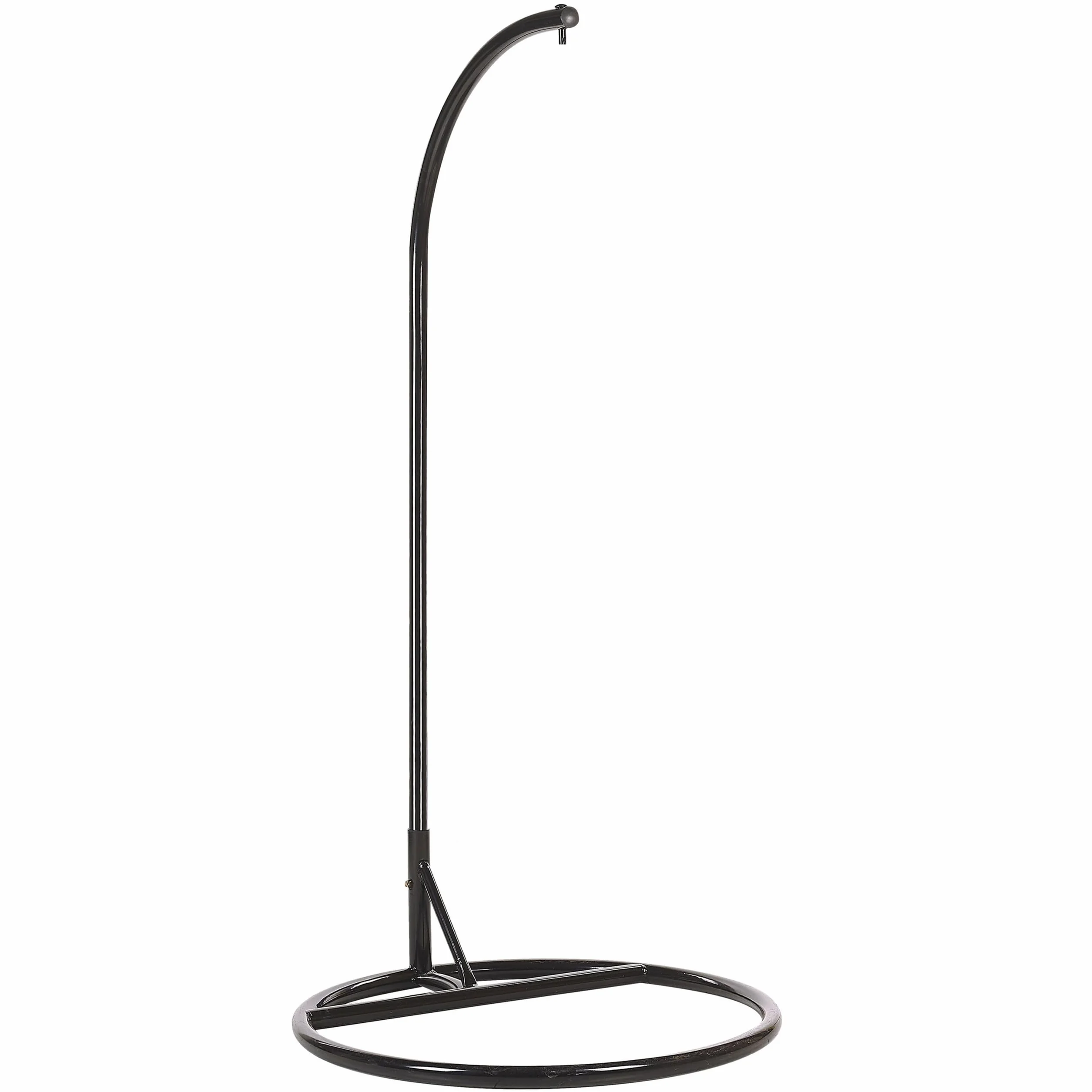 Support Pied pour Fauteuil Suspendu en Acier Noir Compatible Beliani