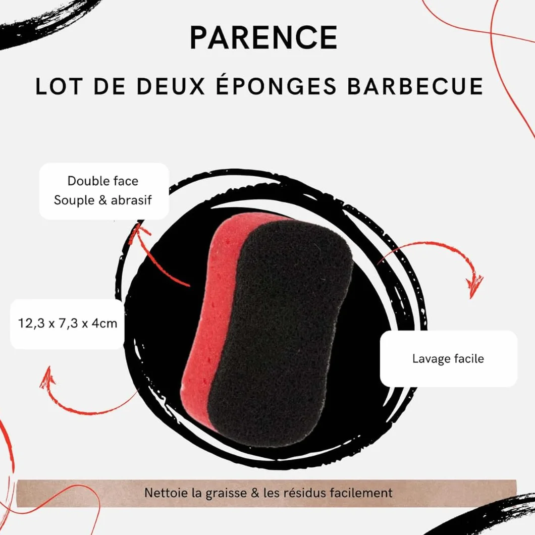 Éponges de Nettoyage Barbecue et Four - Lot de 2 Tampons à Récurer