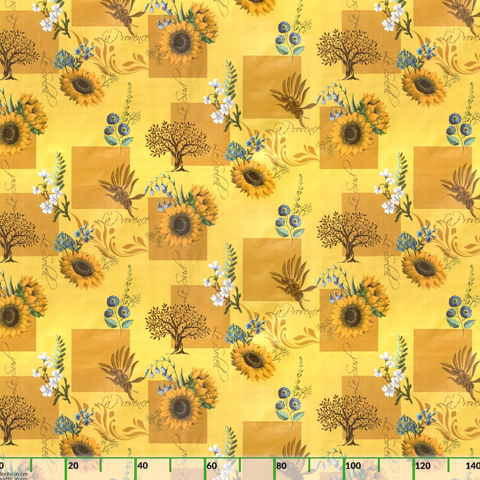 Nappe en Toile cirée Lavable imperméable Effet Lotus Motif Tournesol Ronde 140 cm