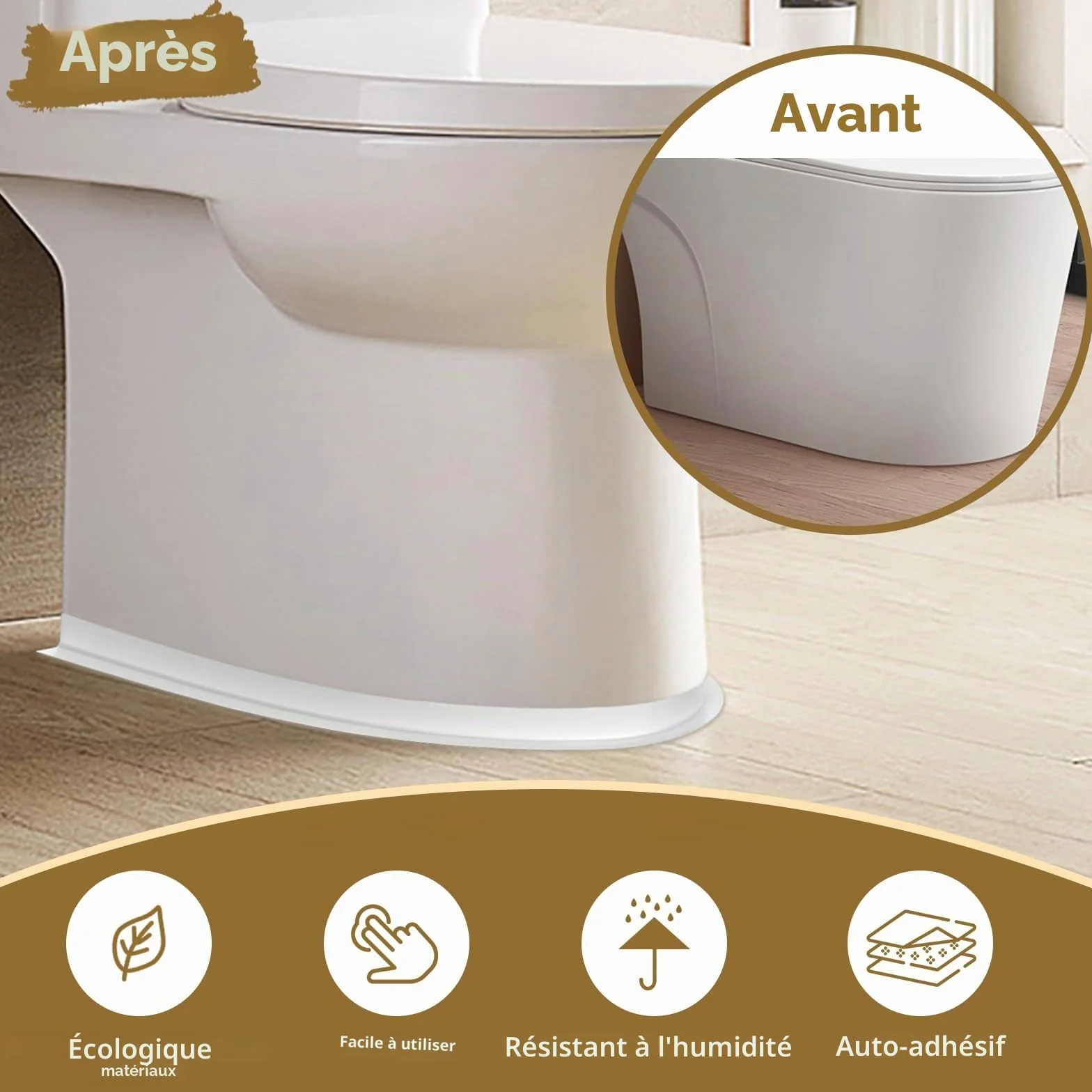 Fixmend Joint Salle de Bain, 2 Rouleaux Silicone Blanc Ruban Auto-Adhésif, Joint Baignoire - Bande d'Étanchéité pour Salle de Bain, Cuisine et Bien Plus (320 * 3,8 Cm)