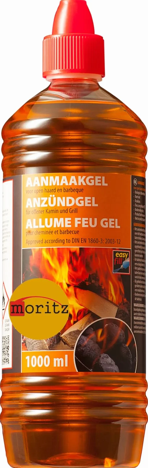 Gel allume-feu 1000 ml – Pâte de combustion pour barbecue et cheminée Sans odeur 3 L