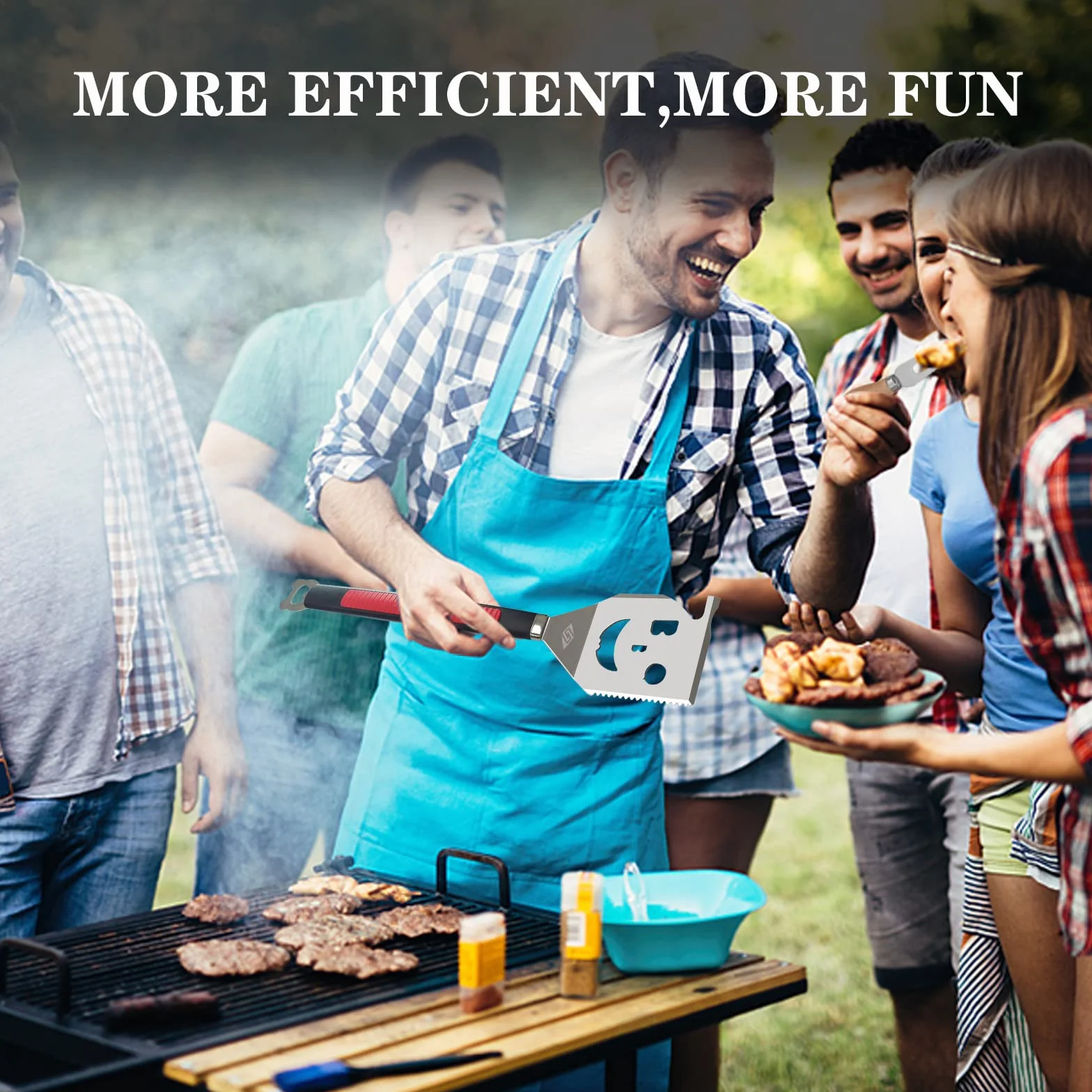 Spatule de Barbecue 7 en 1 - Accessoire Multifonction