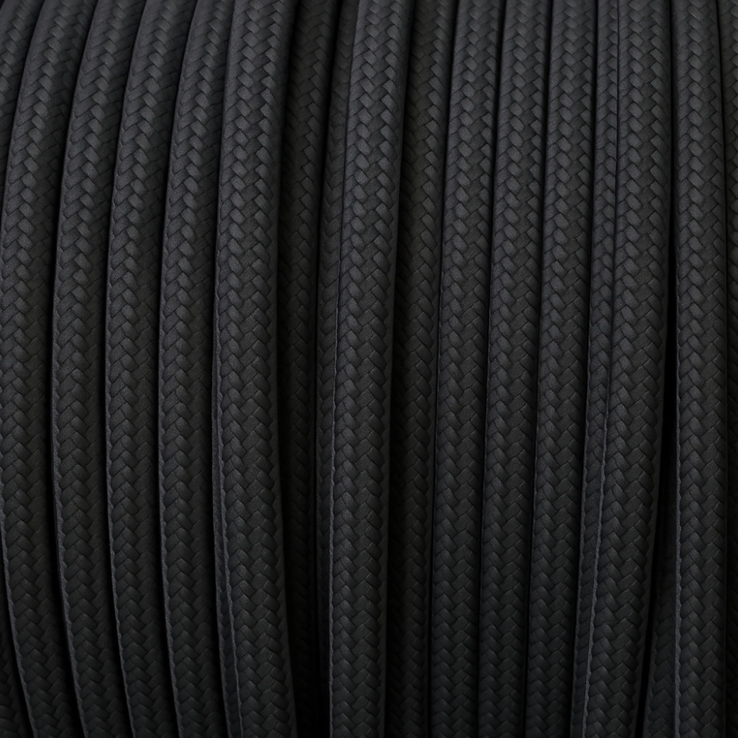 smartect Cable Electrique Textile Noir, Fil Electrique Tissu de 2 Mètres, 2 Conducteurs (2 x 0,75mm²) Cable Tissu Lampe pour Les Projets de Bricolage