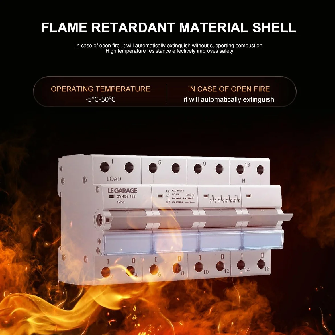 Interrupteur de transfert manuel 63 A 4P + 4P MTS AC automatique disjoncteur magnétothermique à changement modulaire