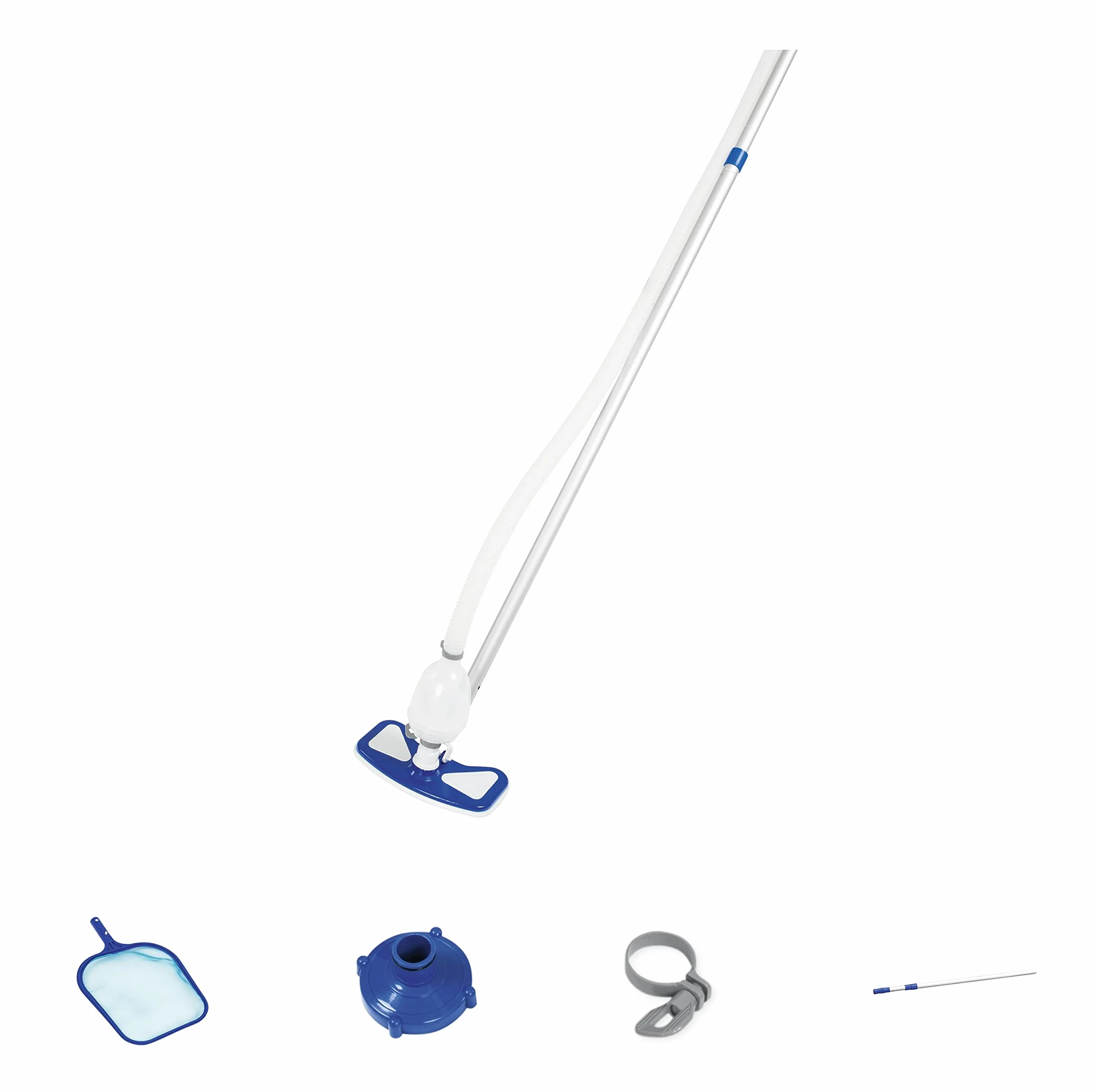Bestway Kit de Nettoyage pour Piscine, Aspirateur, Épuisette, Tuyau, Manche Alu 4 x 60 cm