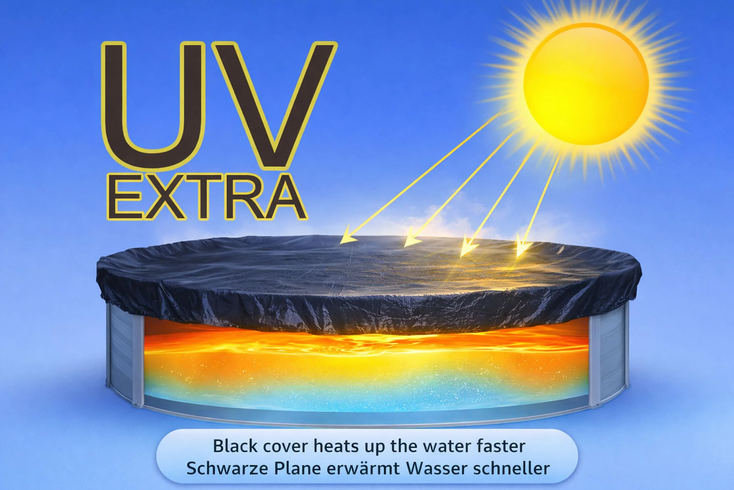 QUICK STAR Couverture de Piscine d'hiver Ronde 200g/m² 560 cm Noir