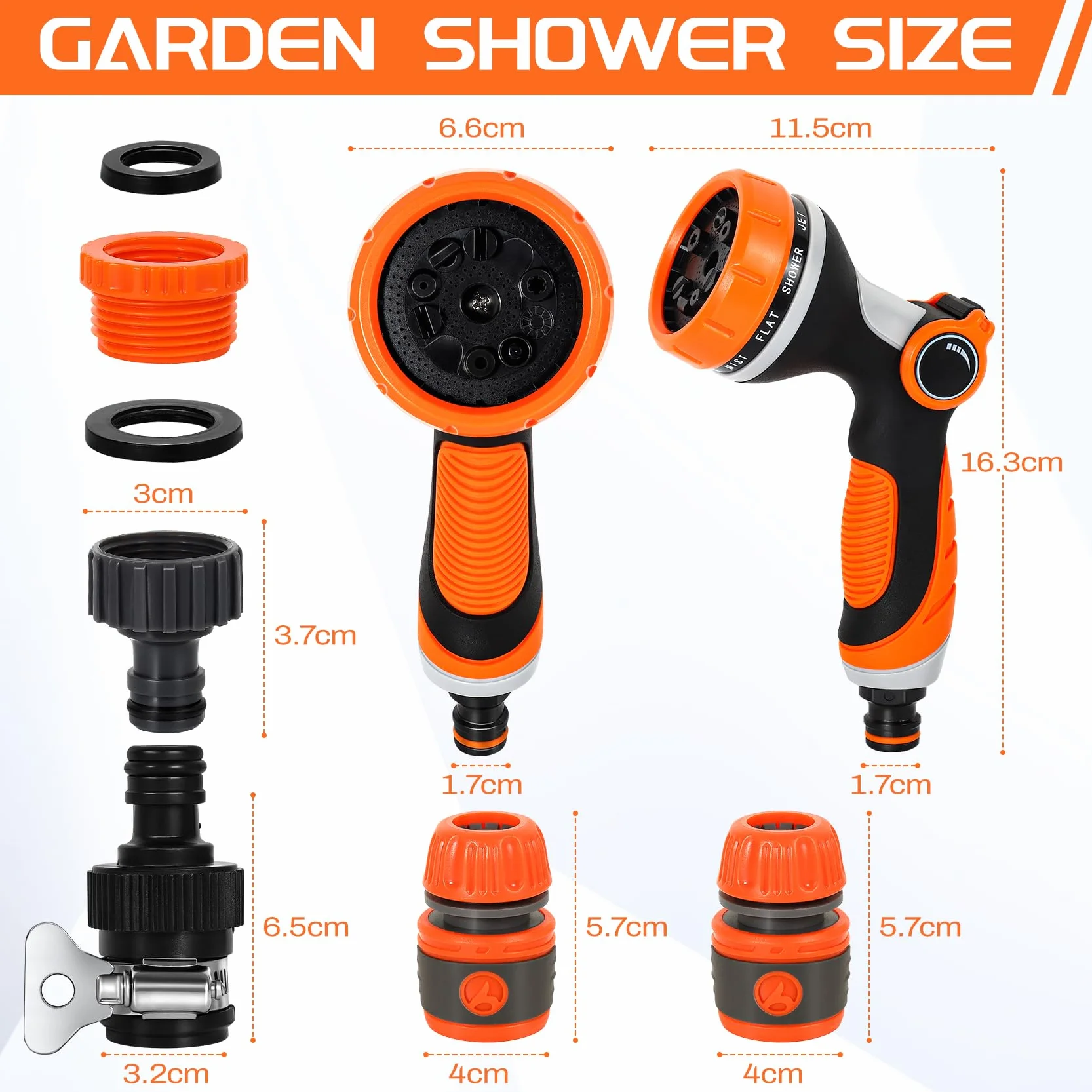 Pistolet d'arrosage jardin 10 modèles débit d'eau réglable multifonctionnel pour laver voiture animaux domestiques