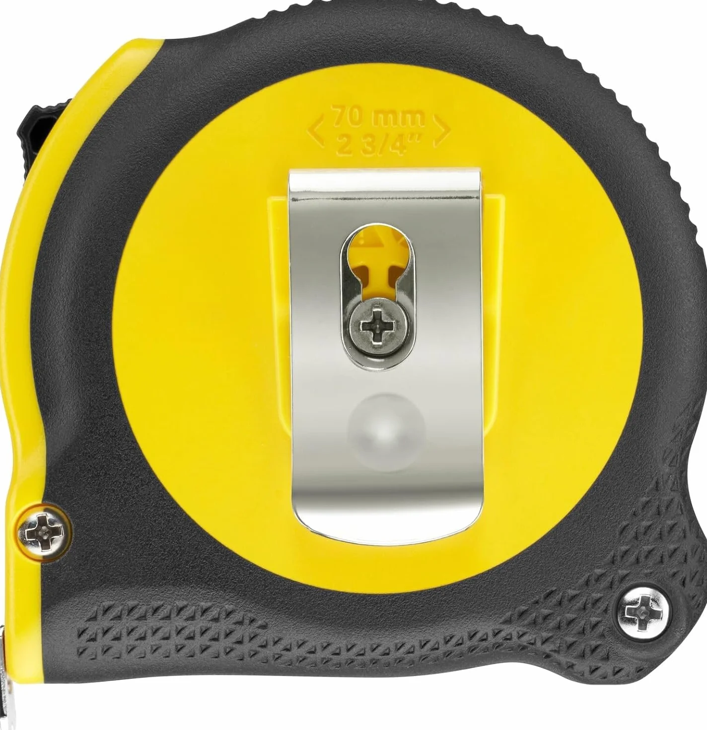 Stanley 0-30-697 Tylon 5m x 19mm Ruban en Acier Laqué Boitier Ergonomique Bi matière Crochet 2 Rivets