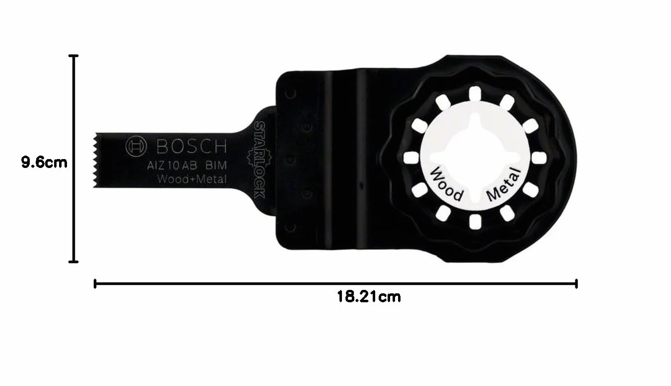Bosch Accessories 1x Lame plongeante AIZ 10 AB Wood and Metal (pour le bois et l’acier non trempé, 10 x 20 mm, Accessoire Outil multifonction)