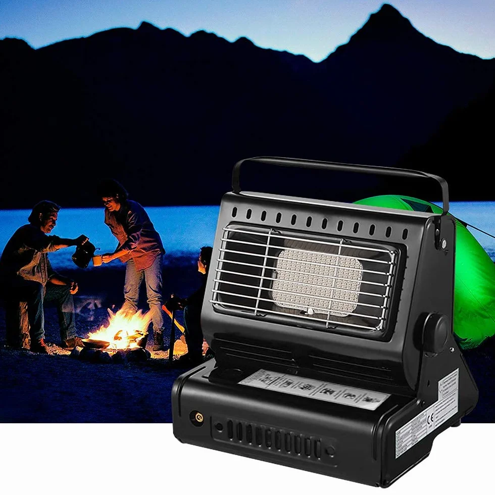 Yinleader Chauffage radiant céramique gaz extérieur 1,3 kW noir