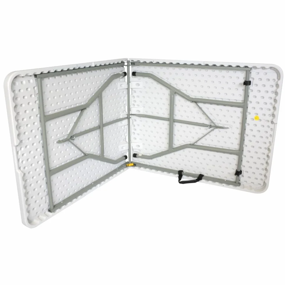 Oxeo Lot de 2 Tables Pliantes Jardin 180cm Portable Camping Pique Nique 8 Places Blanc