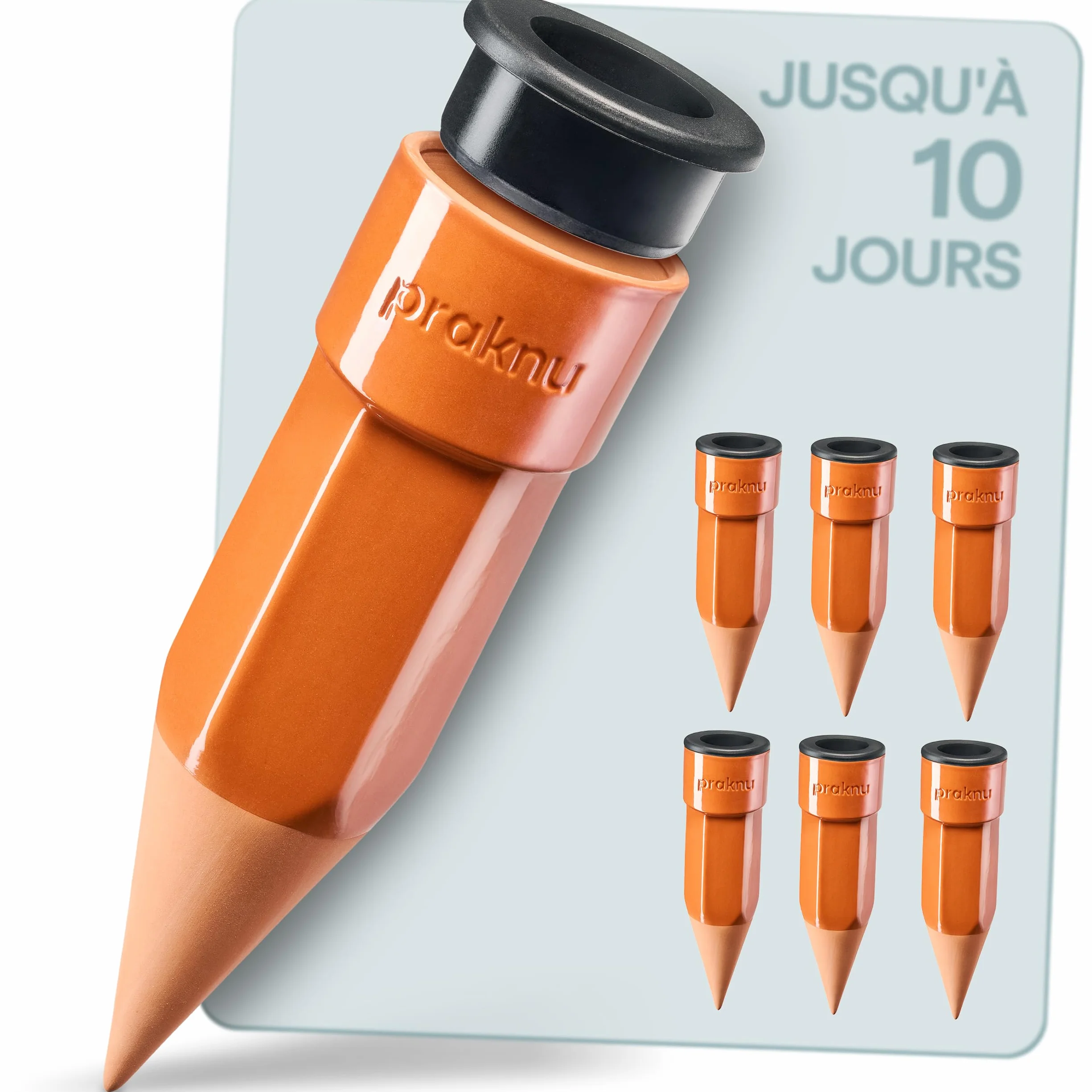 Oyas à Planter en Terre Cuite Petit – Arrosage Automatique Jusqu’à 10 Jours – Étanche avec Adaptateur PET – Distributeur d’Eau pour Vacances