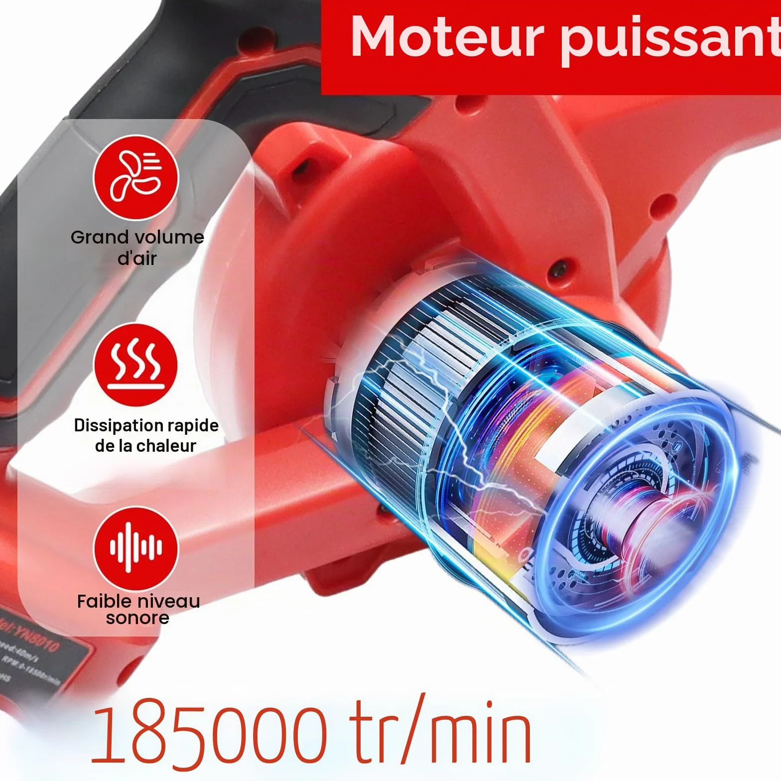 Souffleur à Feuilles sans Fil 18V pour Batterie Milwaukee, souffleur électrique pour pelouse, déneigement
