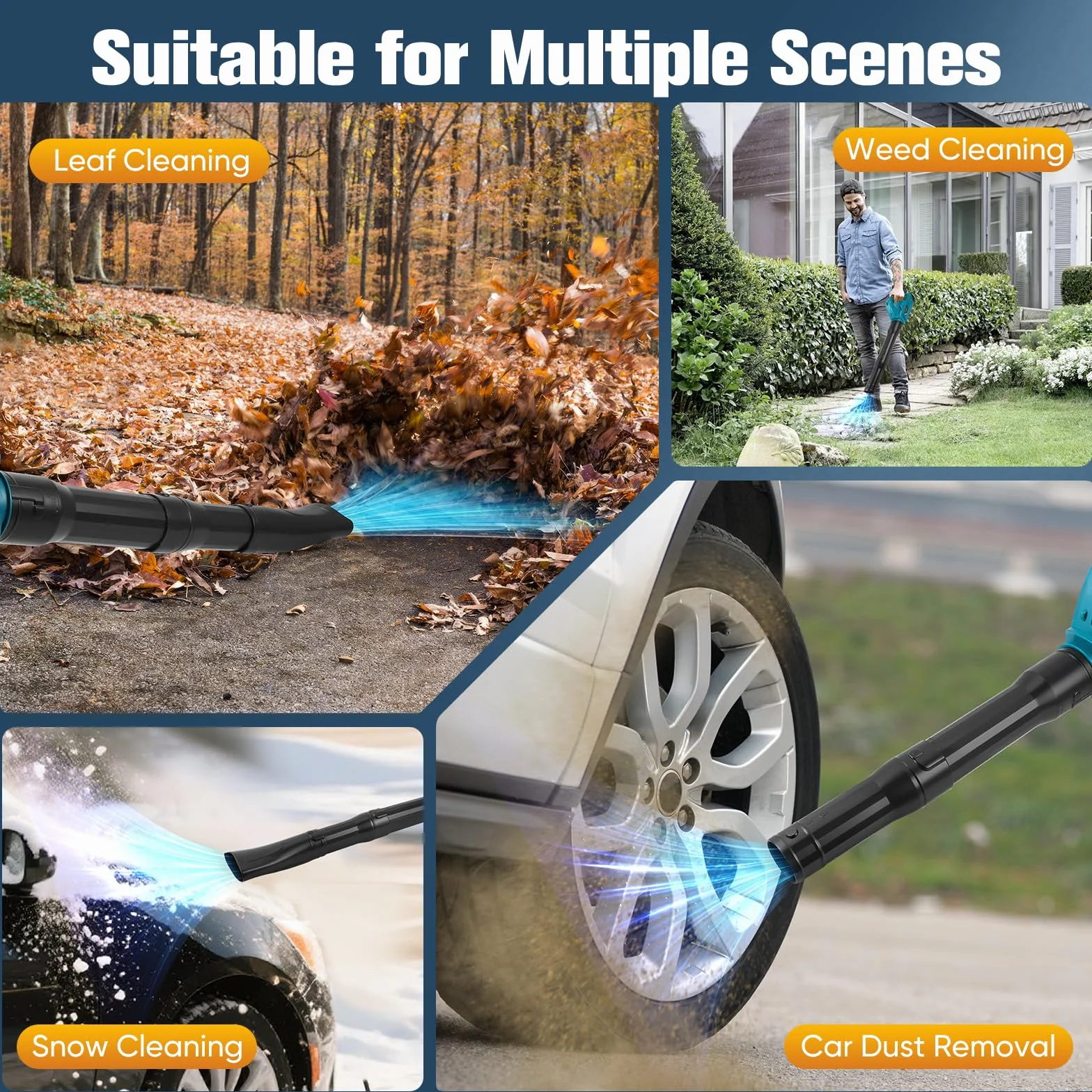Makita 18V Souffleur Feuilles sans Fil 6 Vitesses 297 km/h