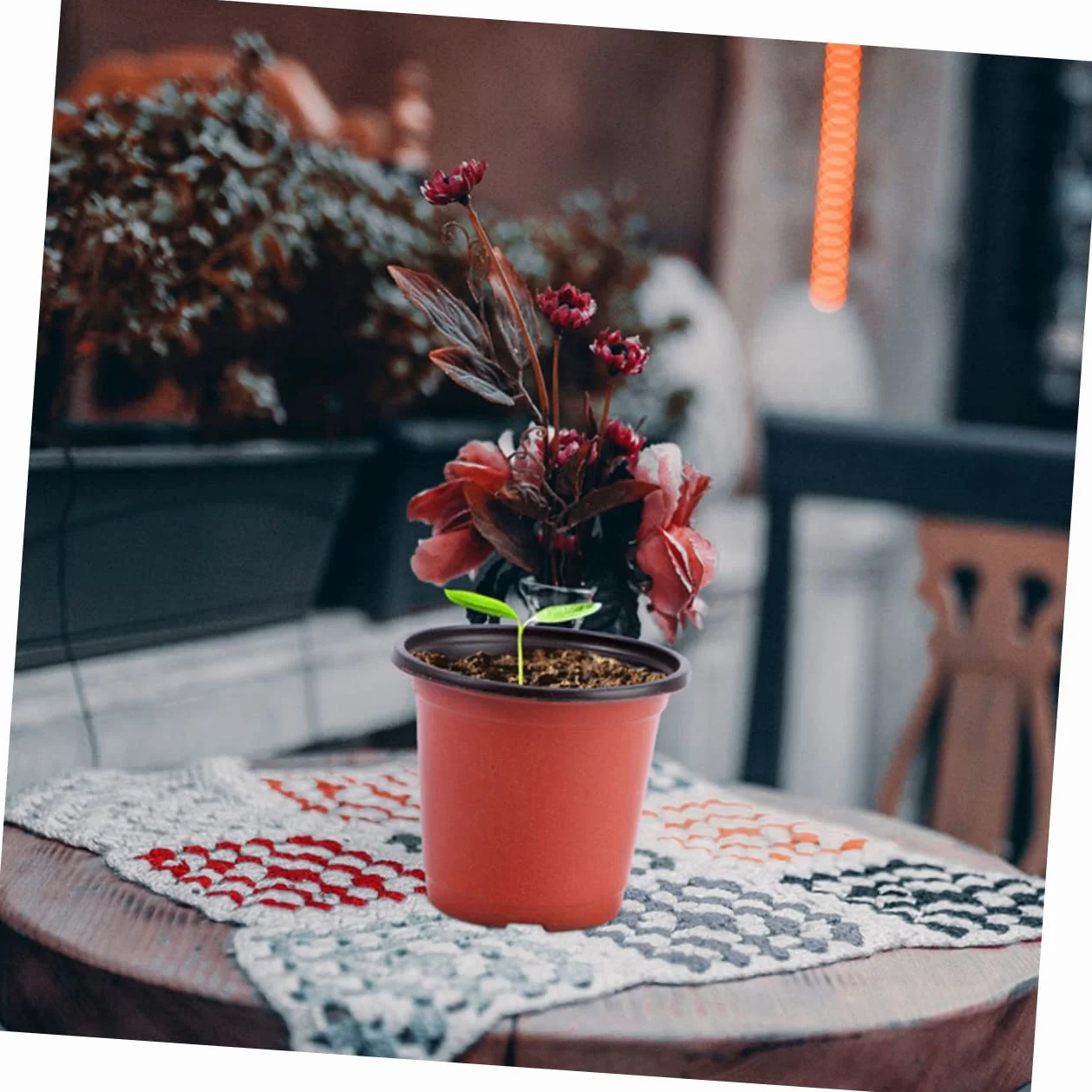 Abaodam 20 Pièces Pots de Fleurs Plastique pour Jardin