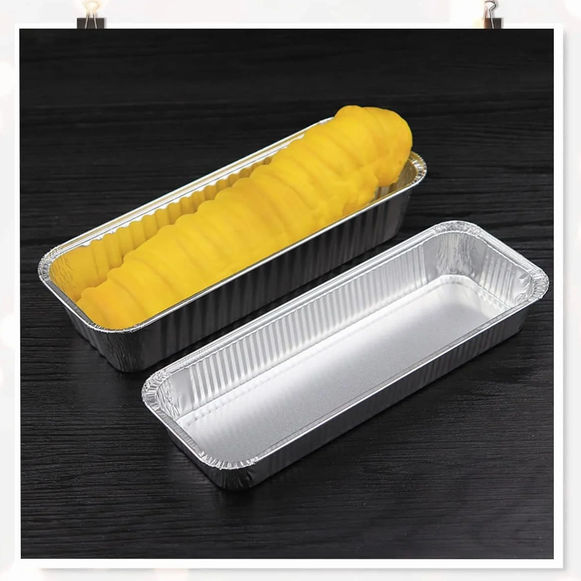 Barquettes Aluminium Barbecue Lot de 25 21,5 x 7,8 x 4,3 cm Ramequins Aluminium pour Cuisine