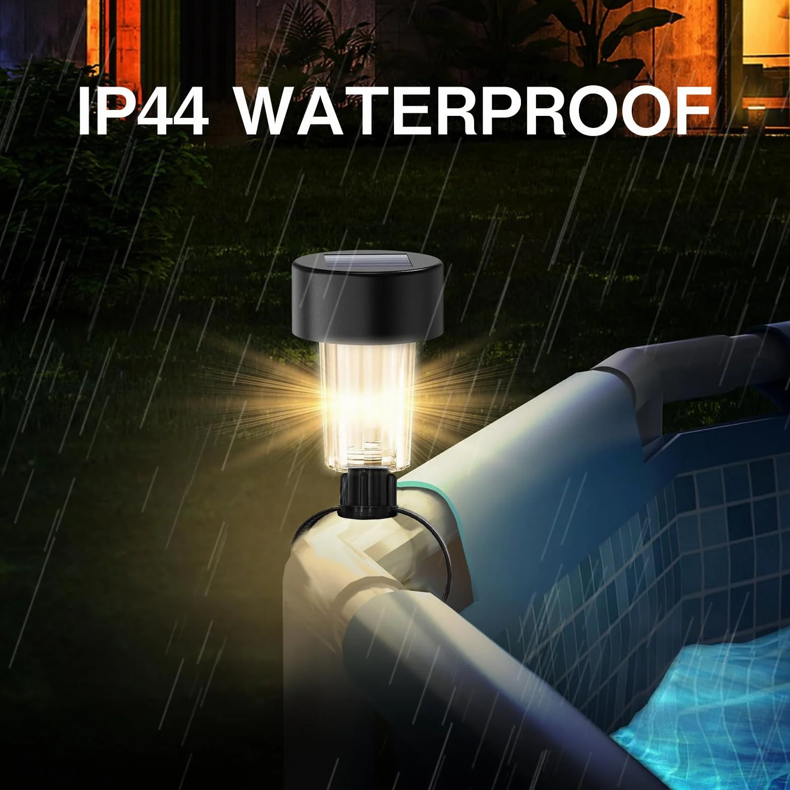 DAZZTIME Lot de 6 éclairages solaires pour piscine IP44 Étanche