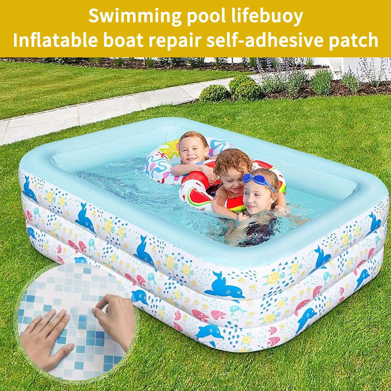 Rustine Piscine 10 Pièces pour Matelas Gonflables, Bouée, Pataugeoire, Réparation Tentes Camping et Bateaux