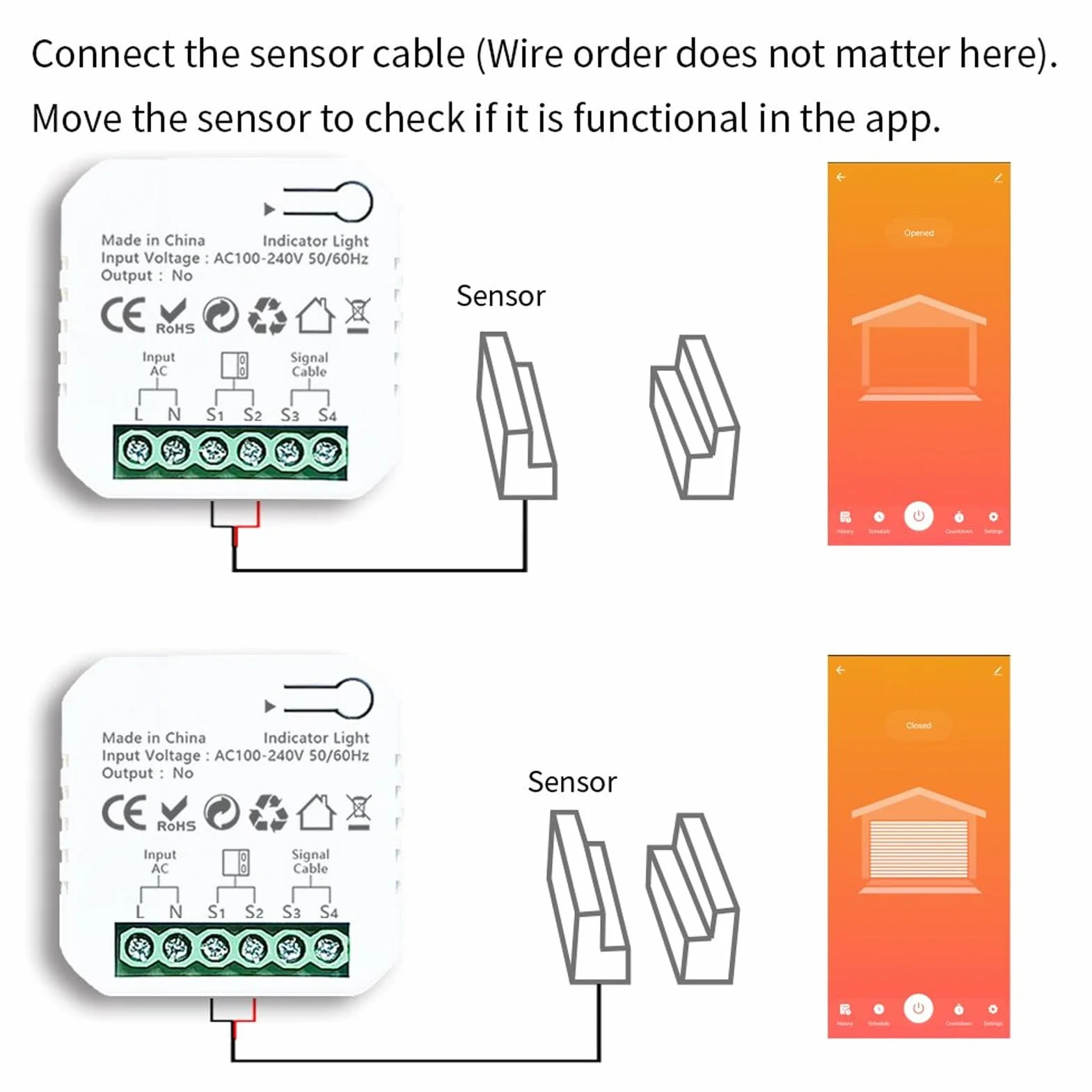 Kit d'ouverture de porte de garage, télécommande WiFi pour Tuya Zigbee 100 à 240 V