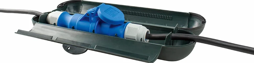 as - Schwabe Boîtier Prise de Sécurité Sécurité des Prises CEE en Camping Protection contre les Influences Extérieures Petite Serrure Parfait en Extérieur Noir I 48708