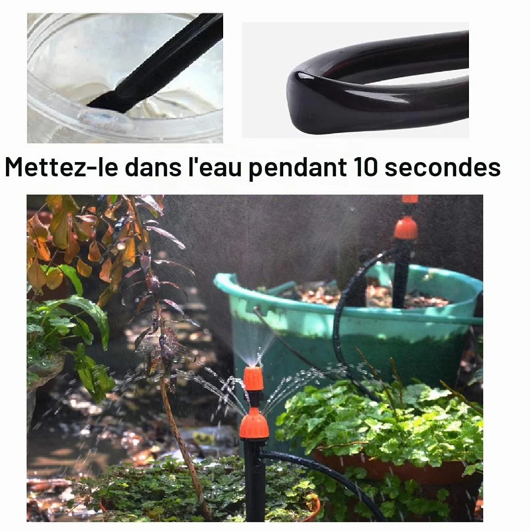Tuyau d'irrigation goutte à goutte 30M pour jardin terrasse fleurs