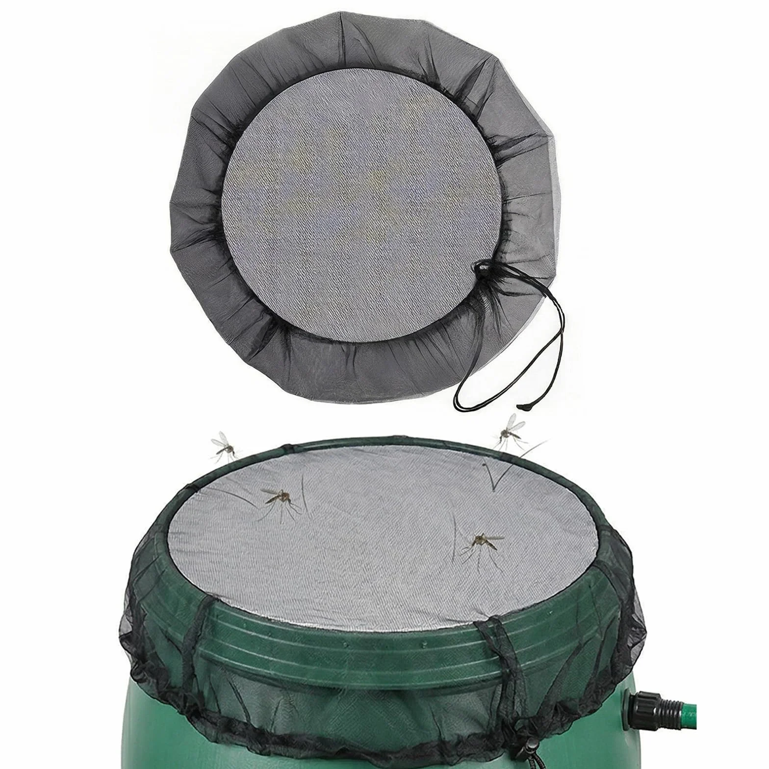 Filet Anti-Moustique pour Citerne de Pluie 60cm Protection Recuperateur Eau de Pluie