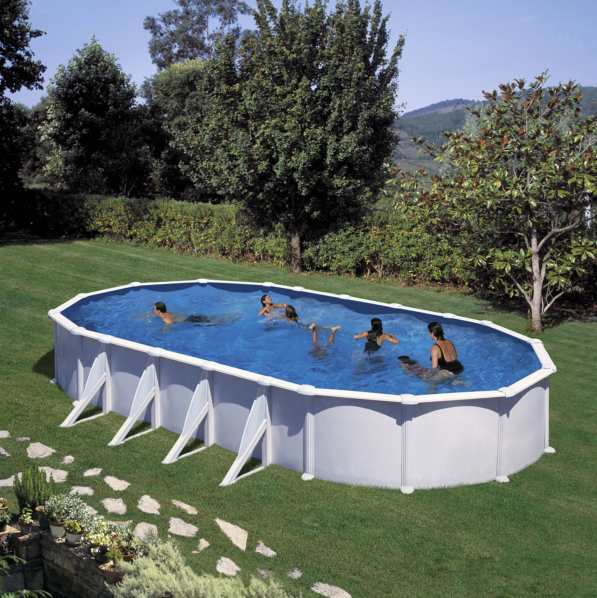 Gre Liner uni Bleu pour piscines ovales 610 x 375 x 132cm épaisseur 40/100e